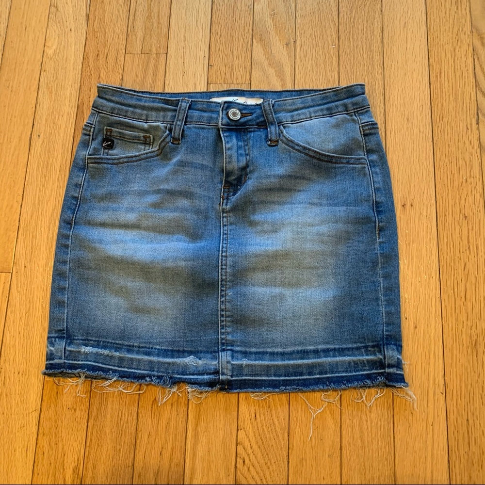 Kancan Denim Raw Hem Mini Skirt size 3/25
